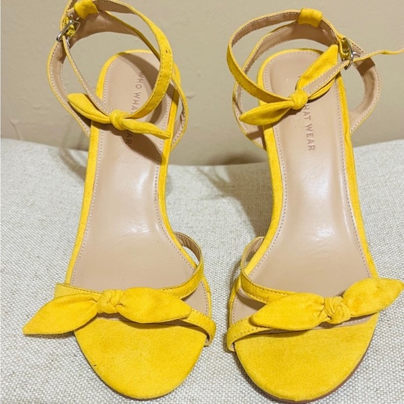 WHO WHAT WEAR EDEN BOW ANKLE STRAP SANDALS - Picture 2 of 5
